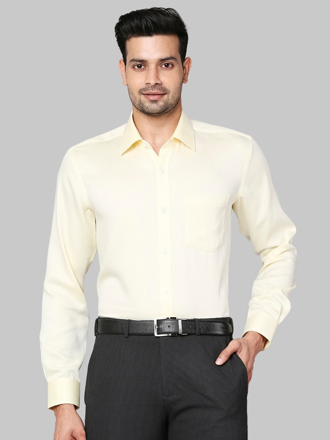 

Park Avenue Men Yellow Formal Shirt