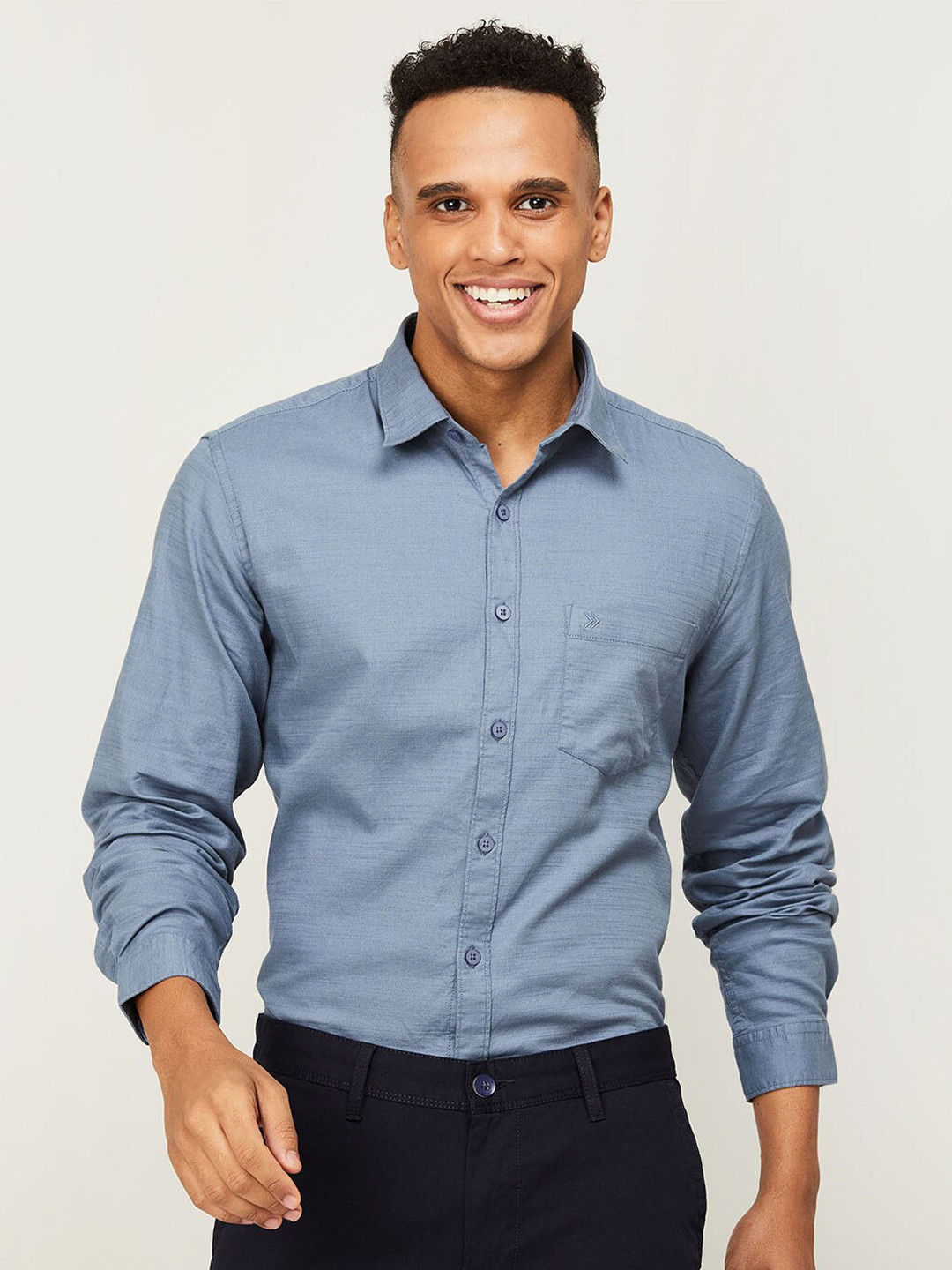 

CODE by Lifestyle Men Blue Slim Fit Casual Shirt