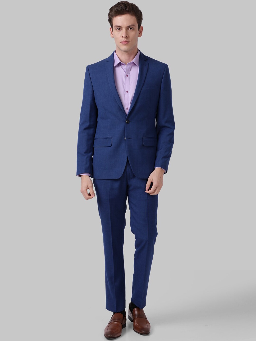 

Park Avenue Men Blue Solid Suits