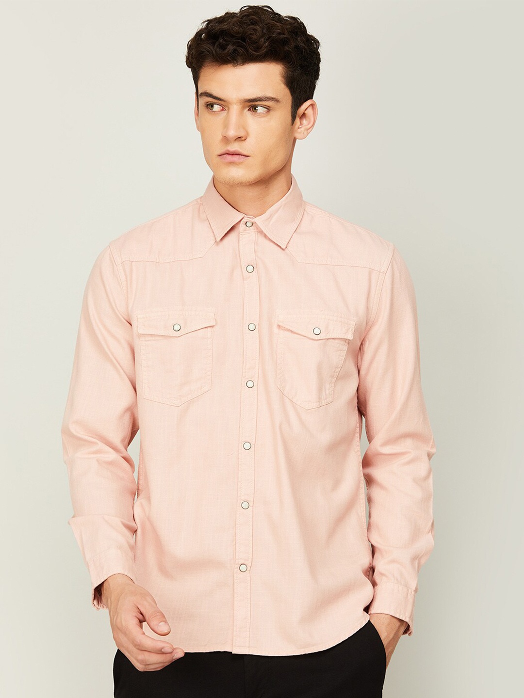 

Forca Men Pink Casual Shirt