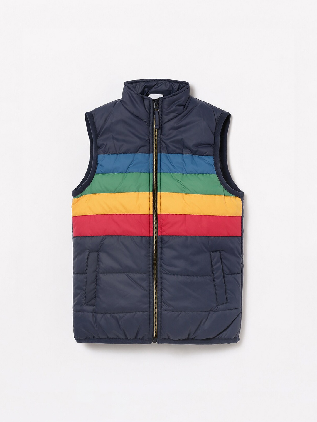 

Fame Forever by Lifestyle Boys Navy Blue Colourblocked Lightweight Puffer Jacket