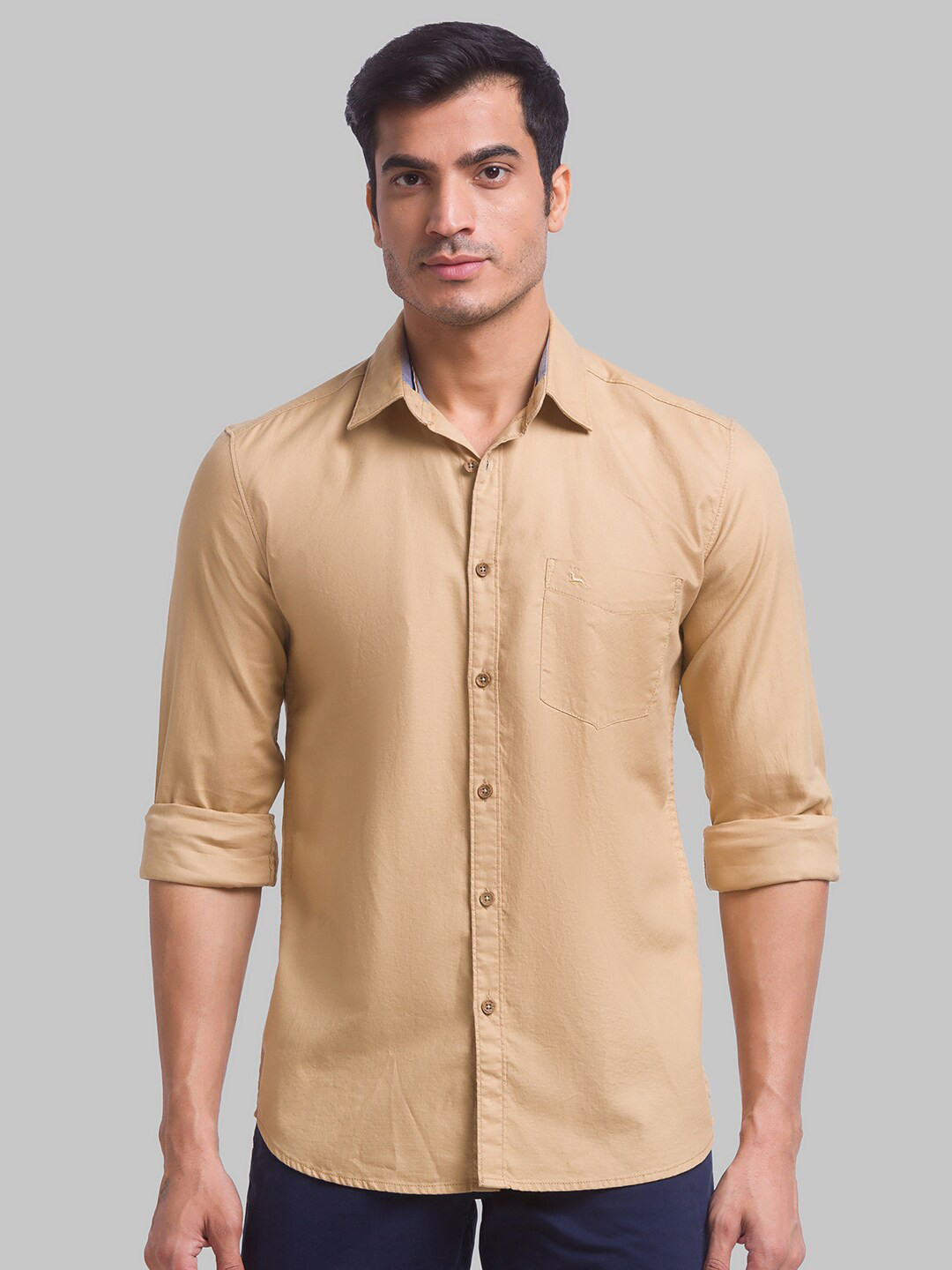 

Parx Men Beige Slim Fit Casual Shirt