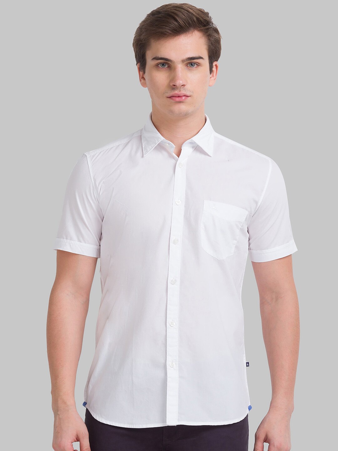 

Parx Men White Slim Fit Casual Shirt