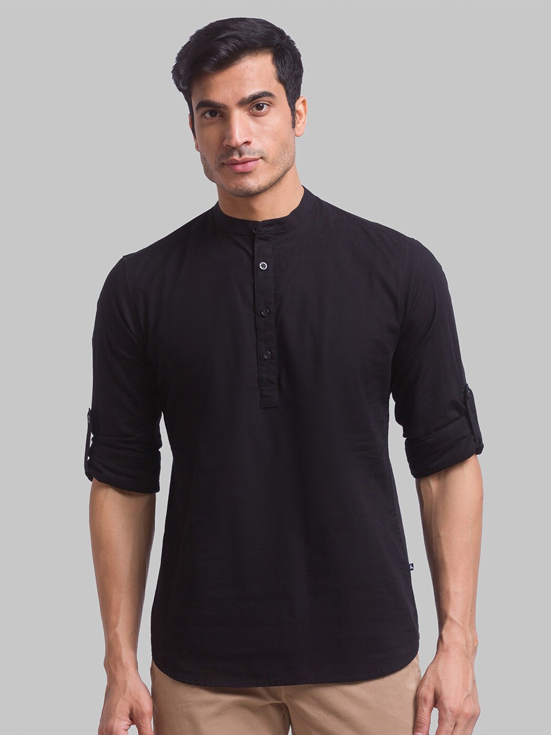 

Parx Men Black Slim Fit Casual Shirt