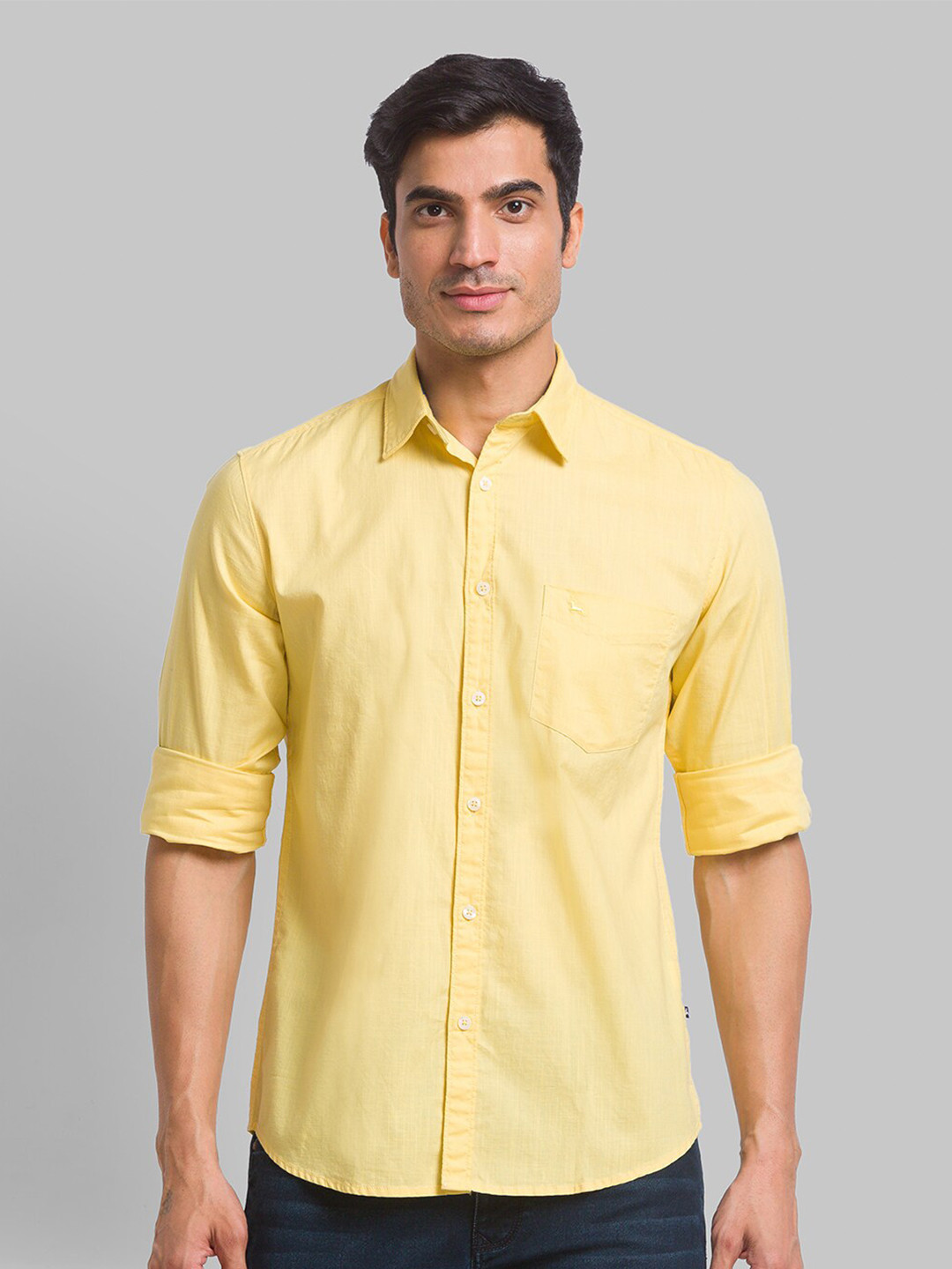 

Parx Men Yellow Slim Fit Casual Shirt
