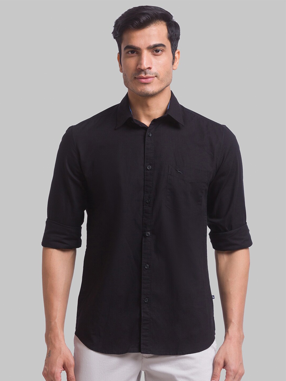 

Parx Men Black Slim Fit Casual Shirt