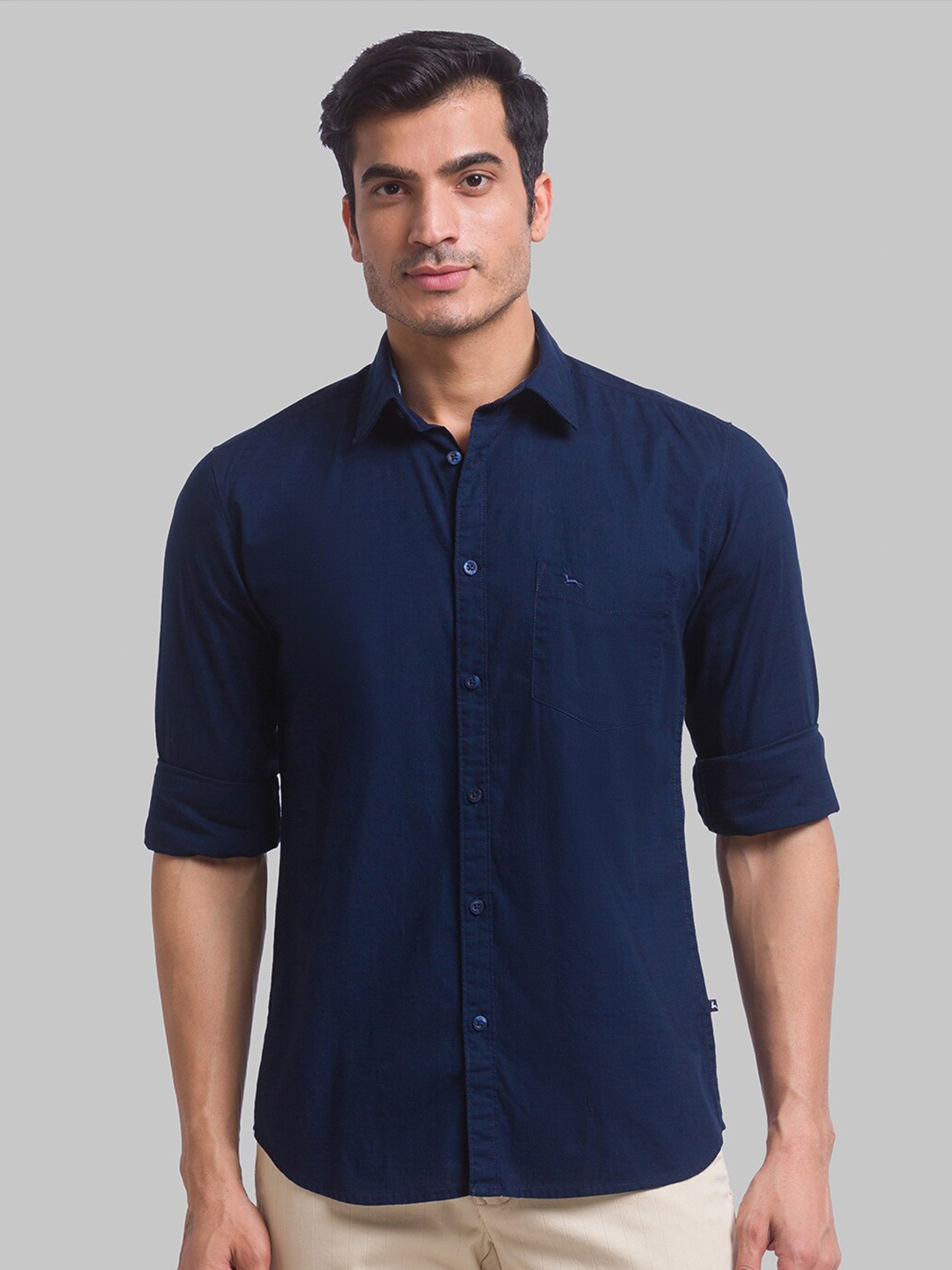 

Parx Men Blue Slim Fit Casual Shirt