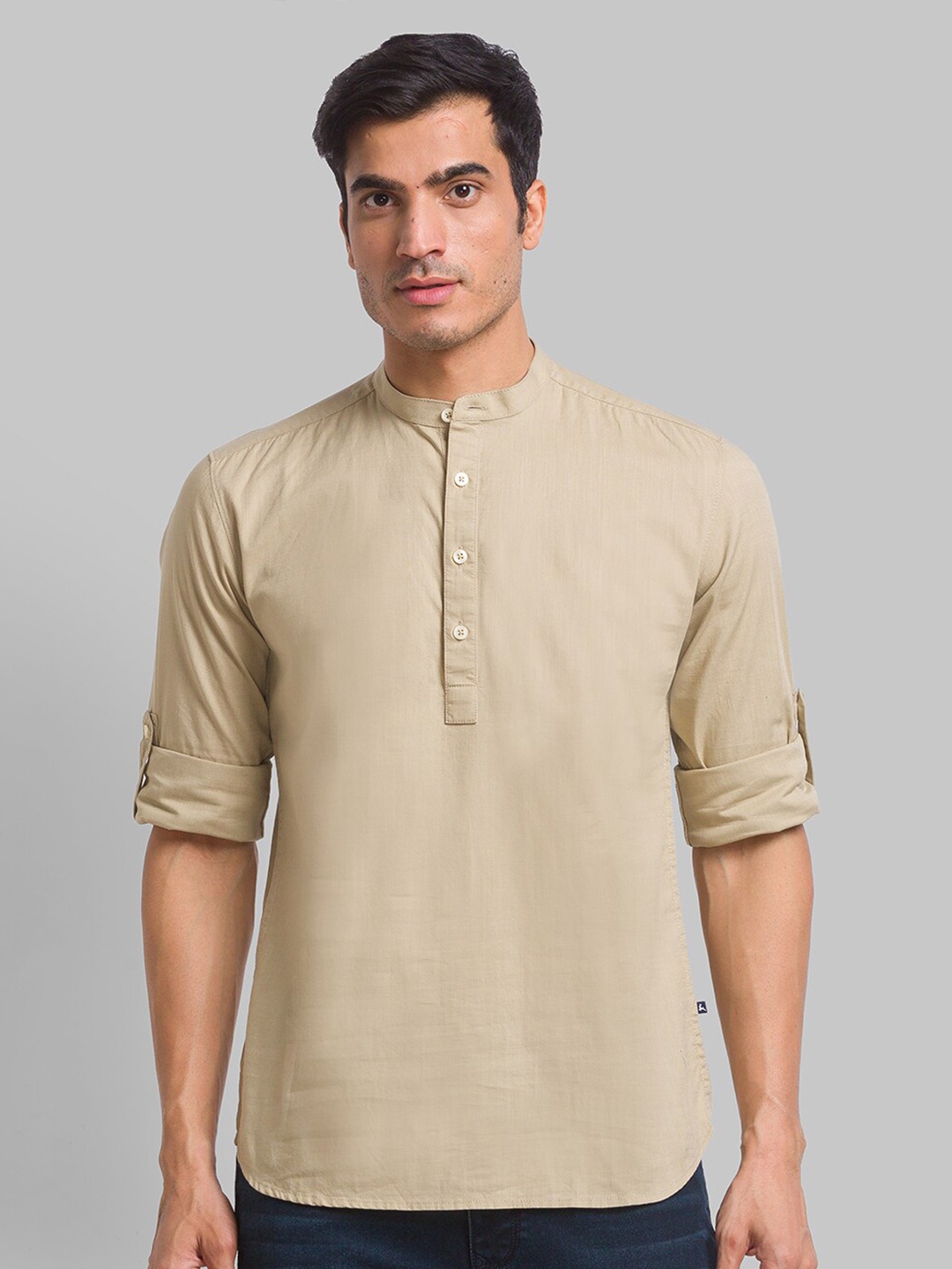 

Parx Men Beige Slim Fit Casual Shirt