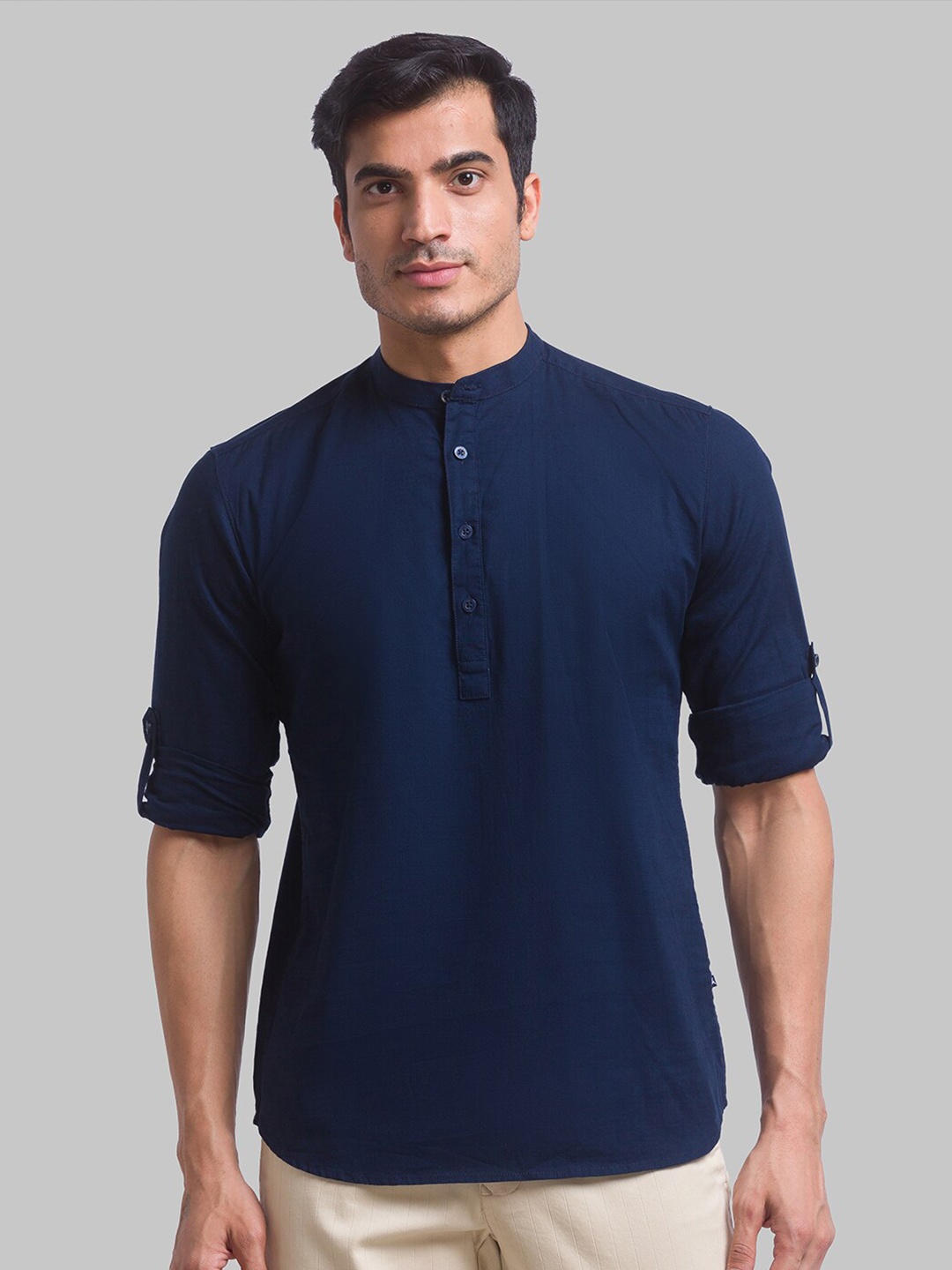 

Parx Men Blue Slim Fit Casual Shirt