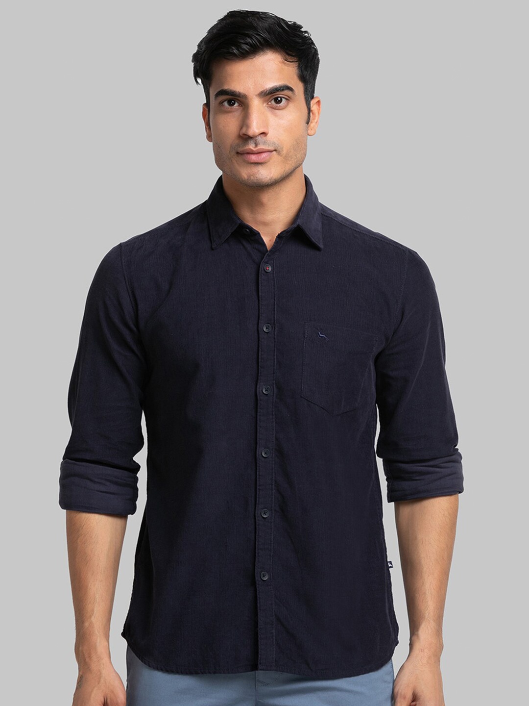 

Parx Men Blue Slim Fit Micro Checks Checked Casual Shirt