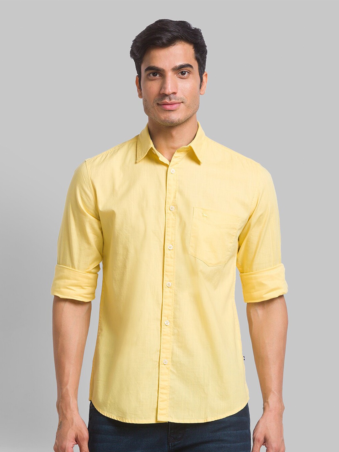 

Parx Men Yellow Slim Fit Casual Shirt