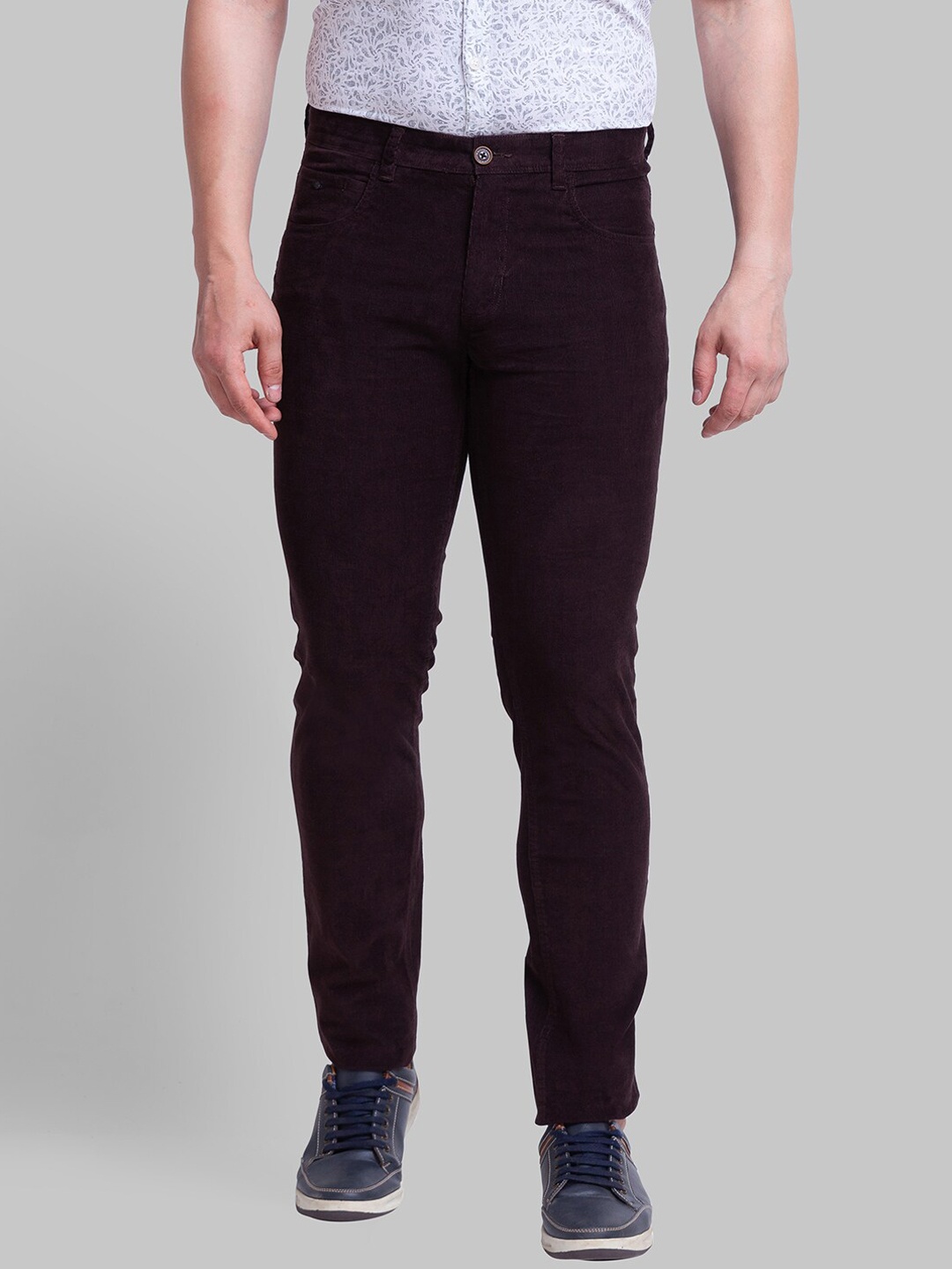 

Parx Men Brown Tapered Fit Trousers