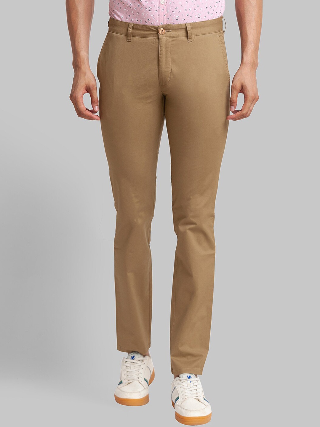 

Parx Men Khaki Tapered Fit Trousers
