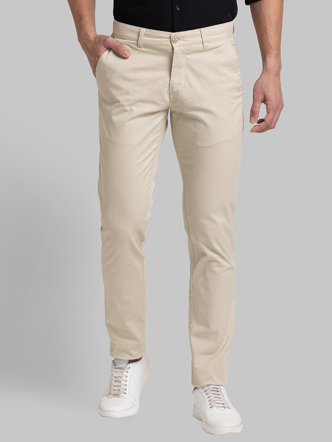 

Parx Men Beige Tapered Fit Trousers