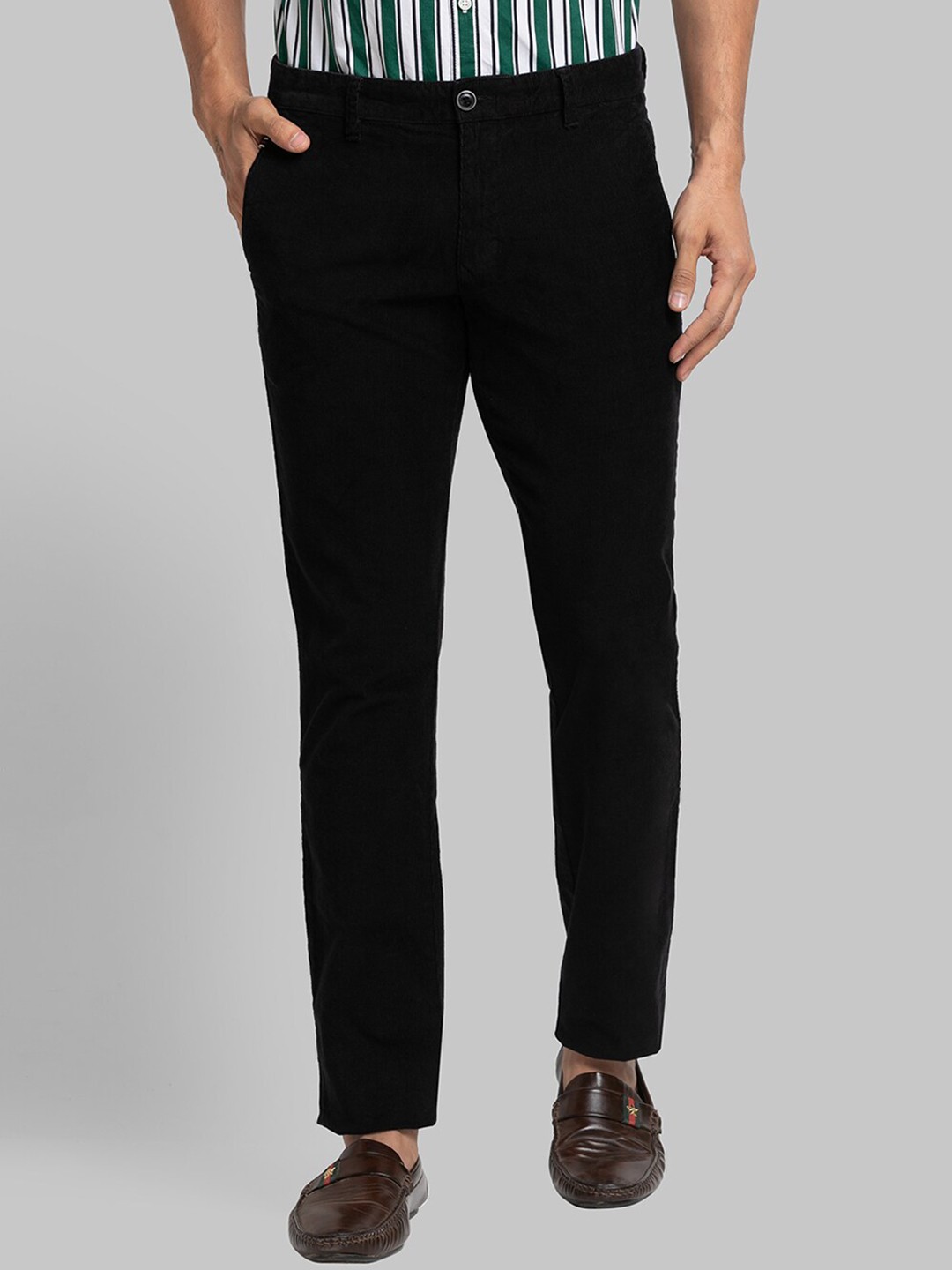 

Parx Men Black Tapered Fit Trousers