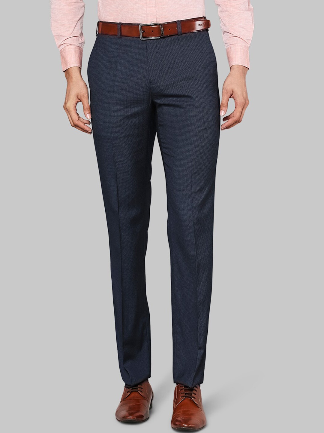 

Raymond Men Blue Printed Trousers