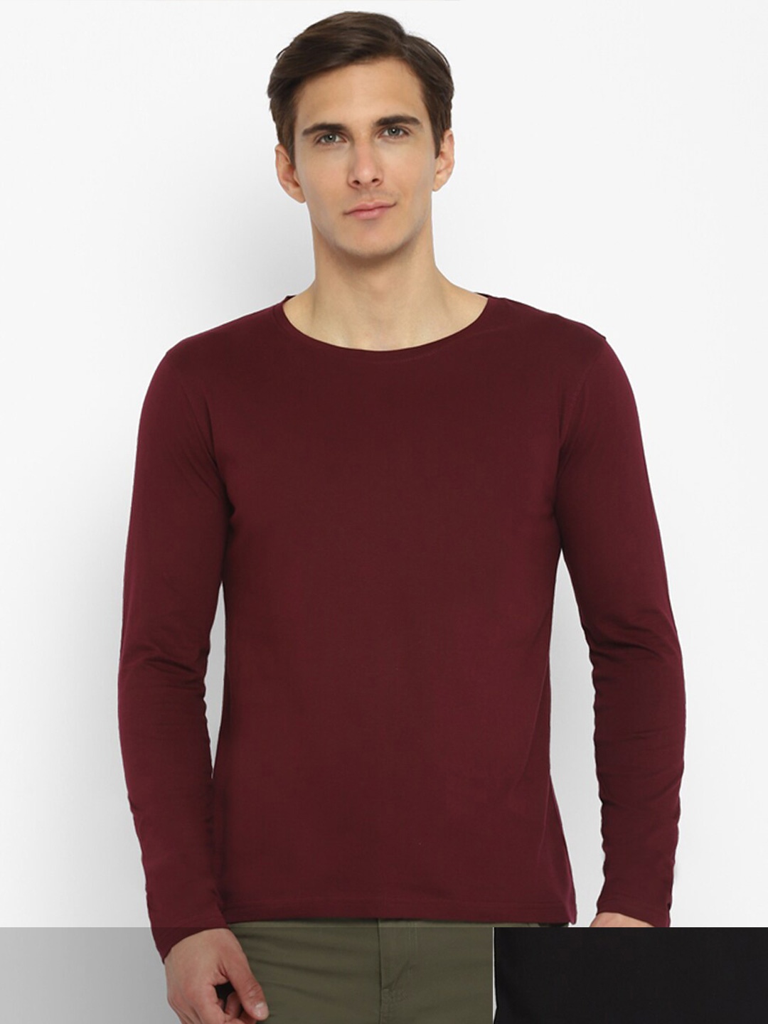 

appulse Men Maroon 2 Raw Edge T-shirt