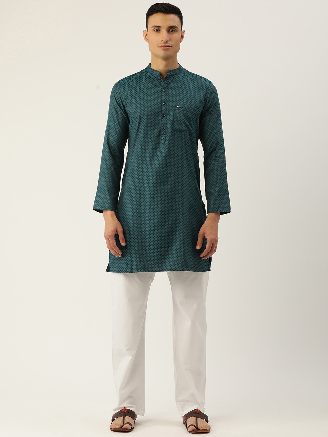 

Peter England Men Green Kurta