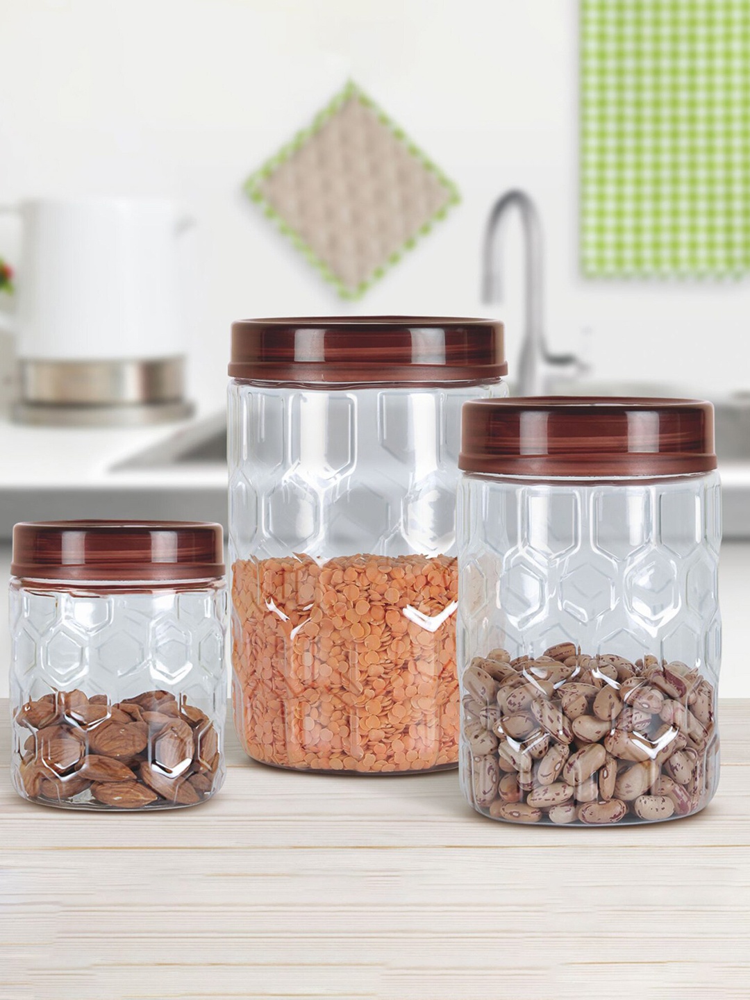 

Milton Set Of 18 Brown Hexa Plus Jar 6 Pcs x 530 ml 6 Pcs x 1.04 L 6 Pcs x 1.85 L