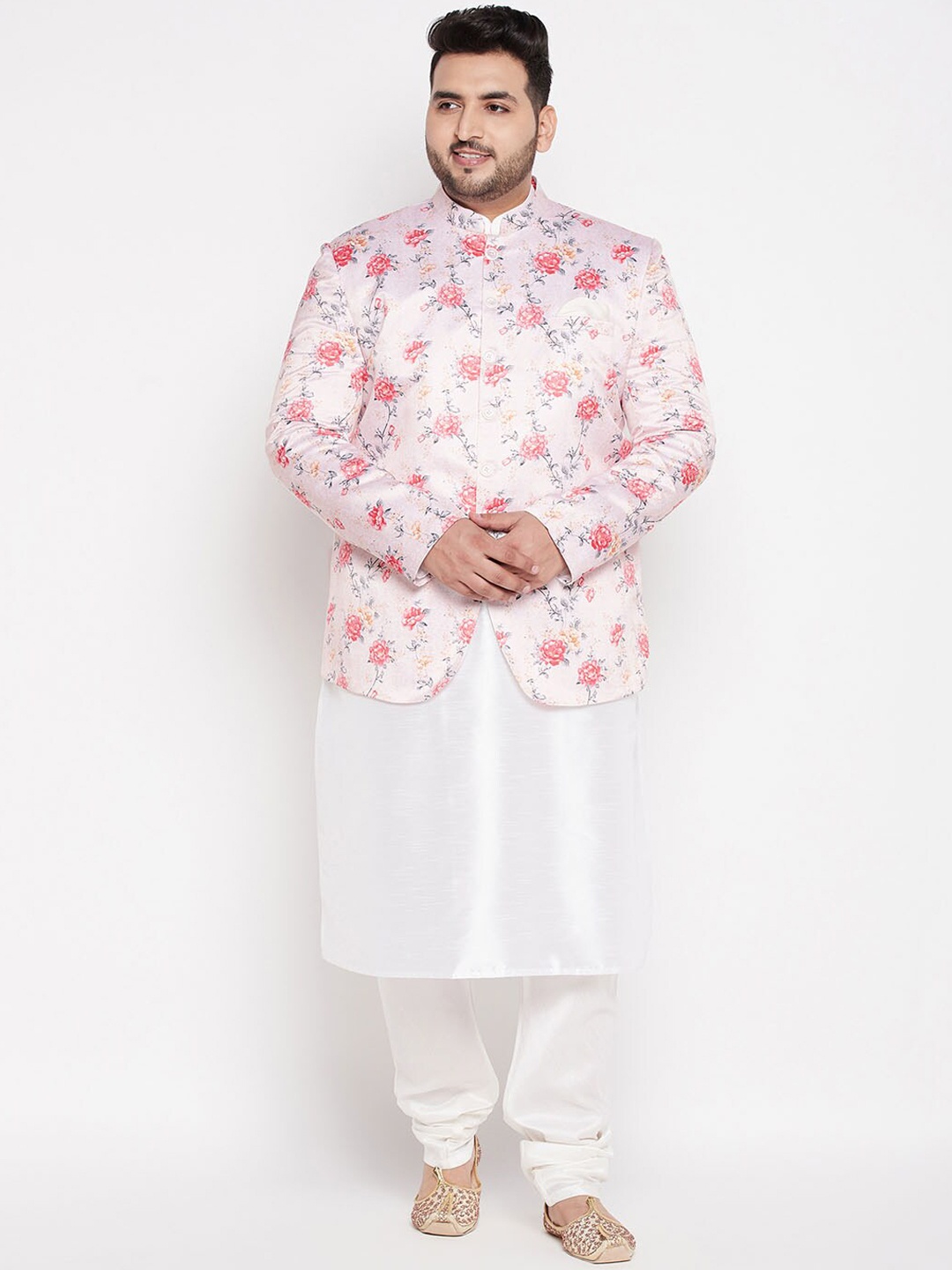 

VASTRAMAY Men White Kurta with Churidar