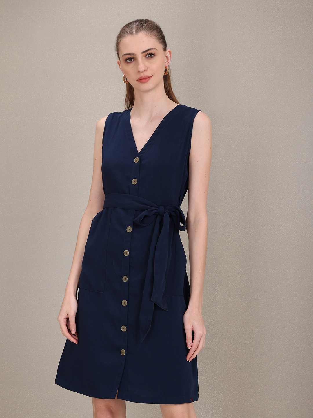 

U S Polo Assn Women Navy Blue A-Line Mini Dress
