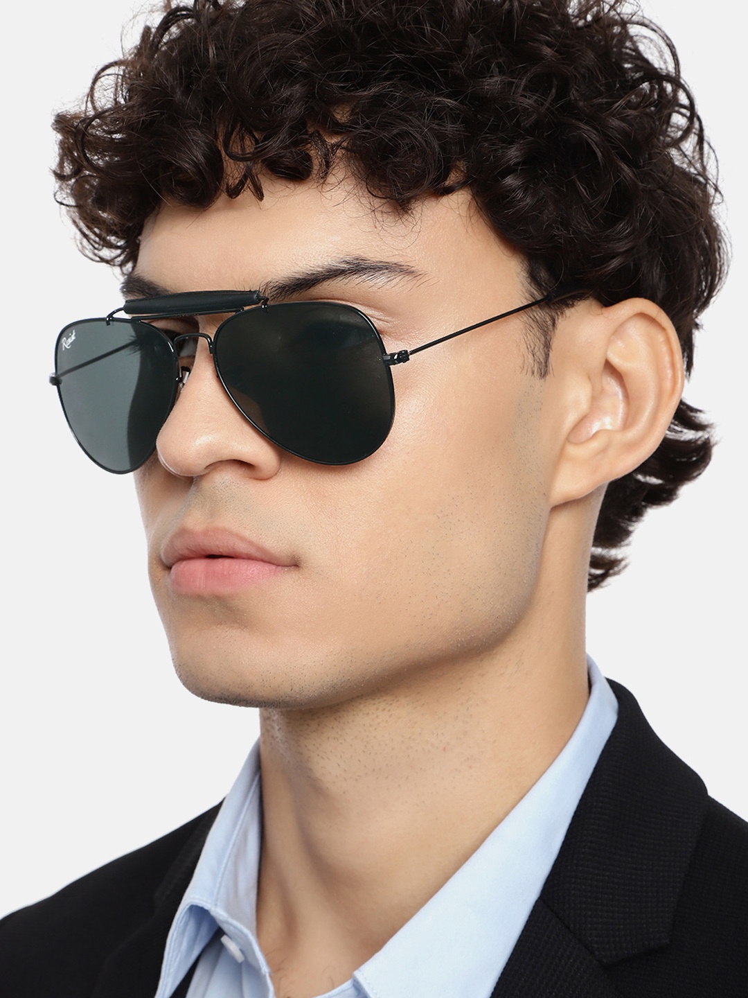 

RESIST EYEWEAR Unisex Aviator Sunglasses with UV Protected Lens, Black