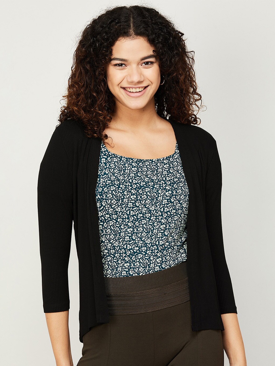 

CODE by Lifestyle Women Solid Shrug, Black