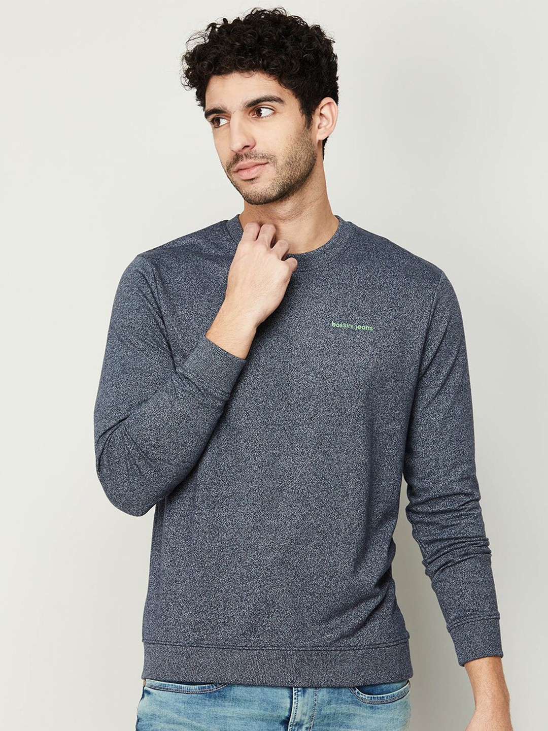 

Bossini Men Navy Blue Sweatshirt