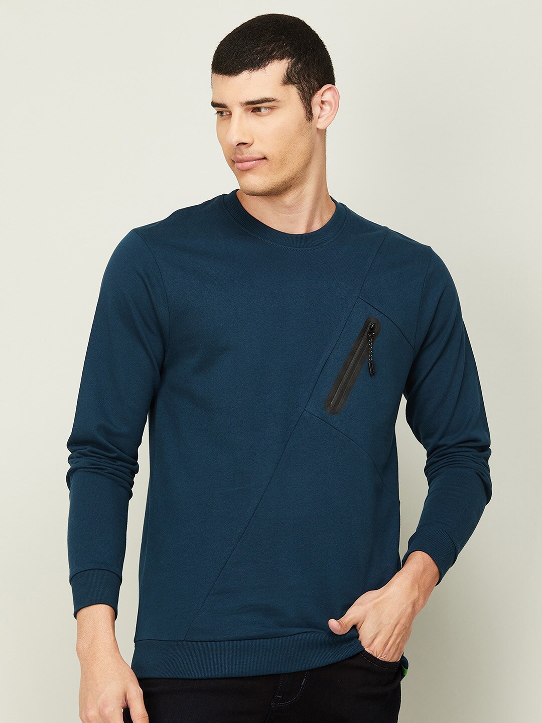 

Bossini Men Navy Blue Sweatshirt