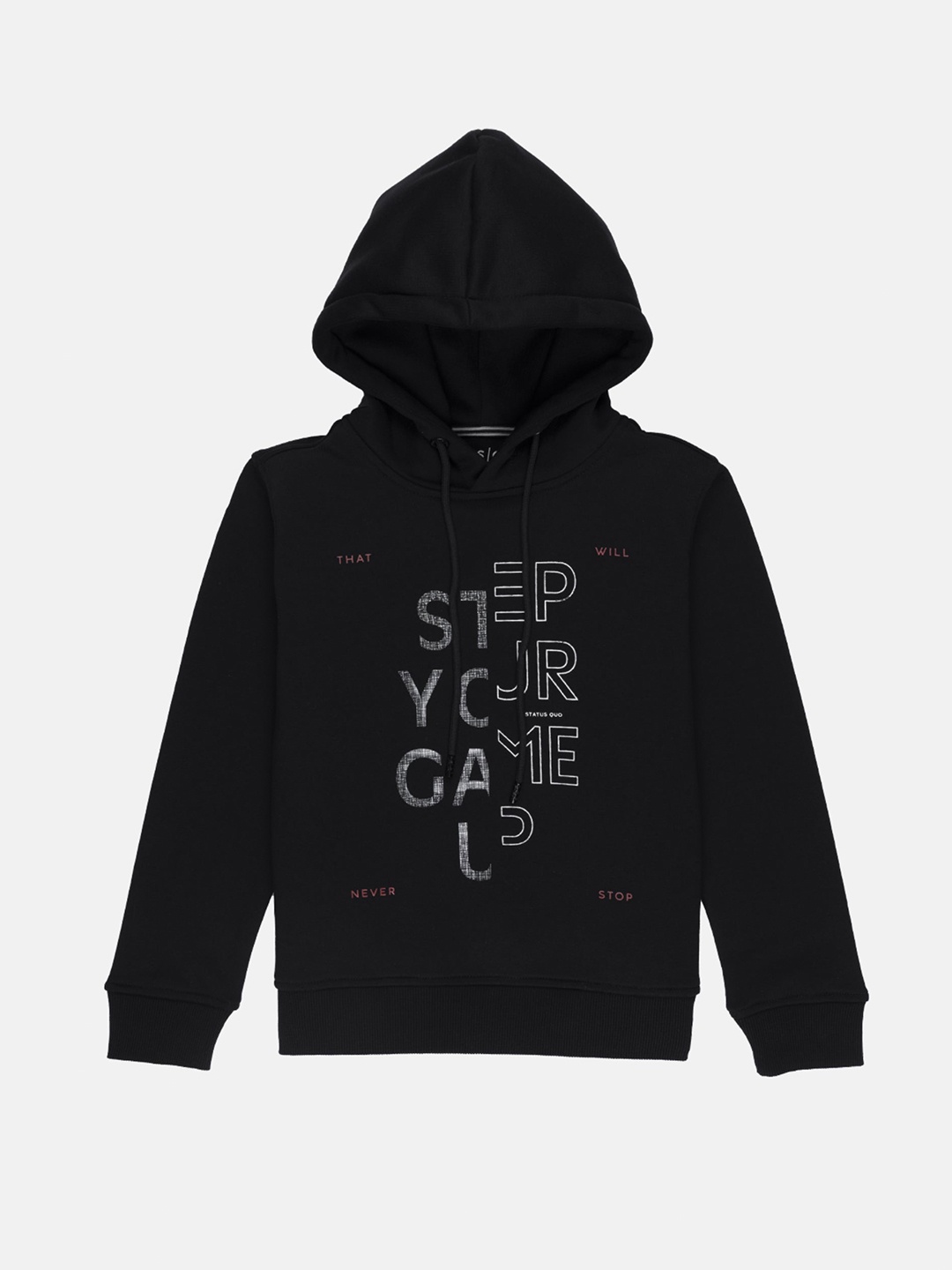 

Status Quo Boys Black Printed Sweatshirt