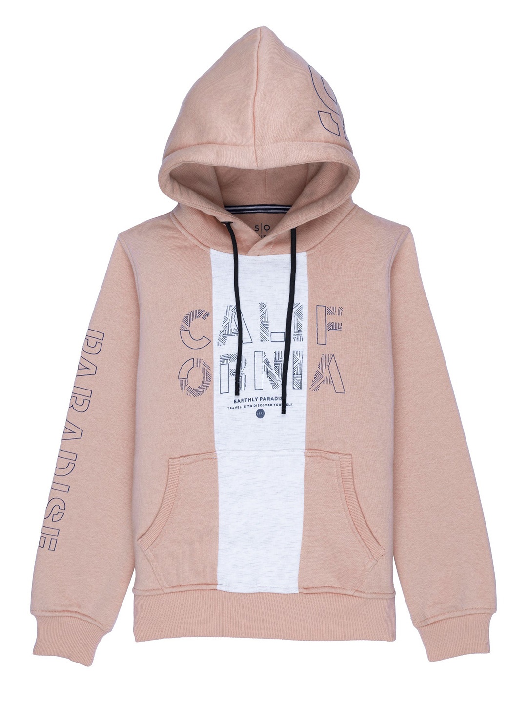 

Status Quo Boys Peach-Coloured Printed Sweatshirt