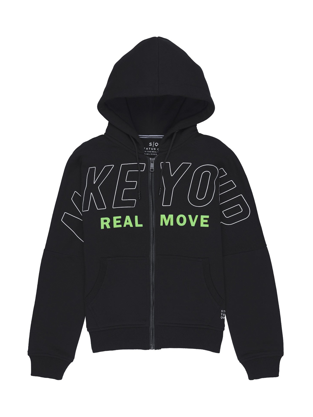 

Status Quo Boys Black Printed Sweatshirt