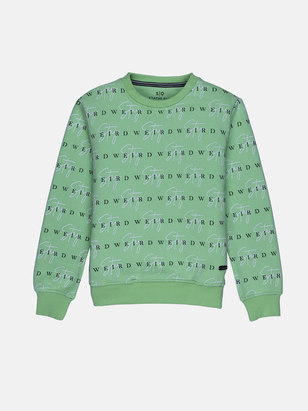 

Status Quo Boys Green Printed Sweatshirt