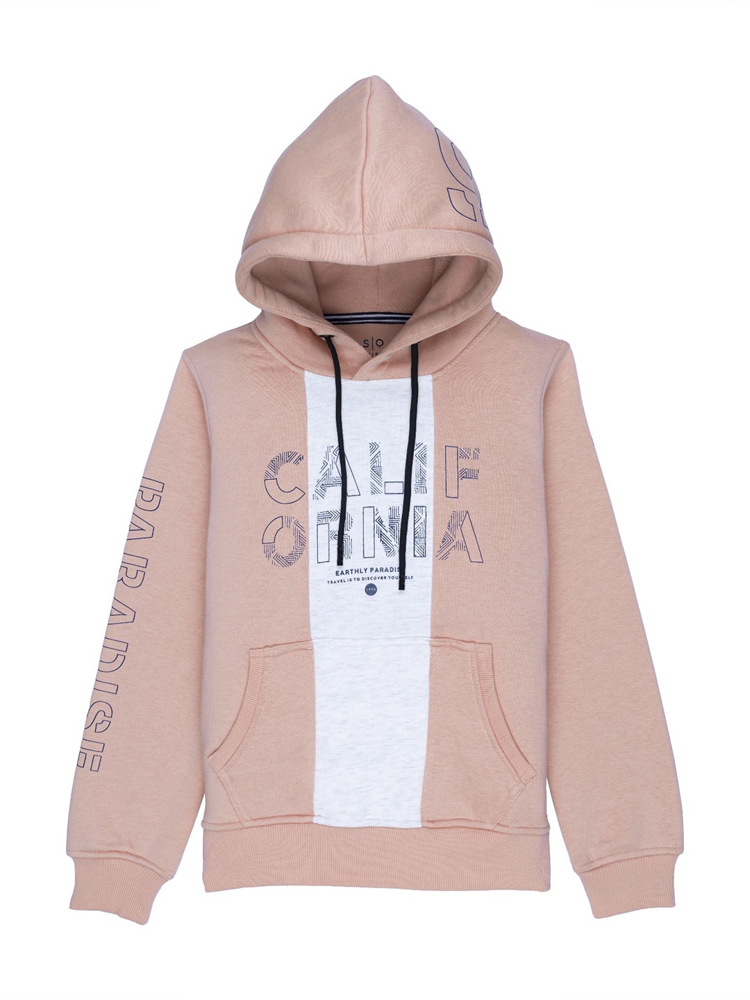 

Status Quo Boys Peach-Coloured Printed Sweatshirt