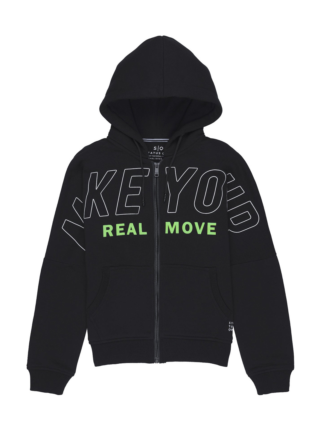 

Status Quo Boys Black Printed Sweatshirt