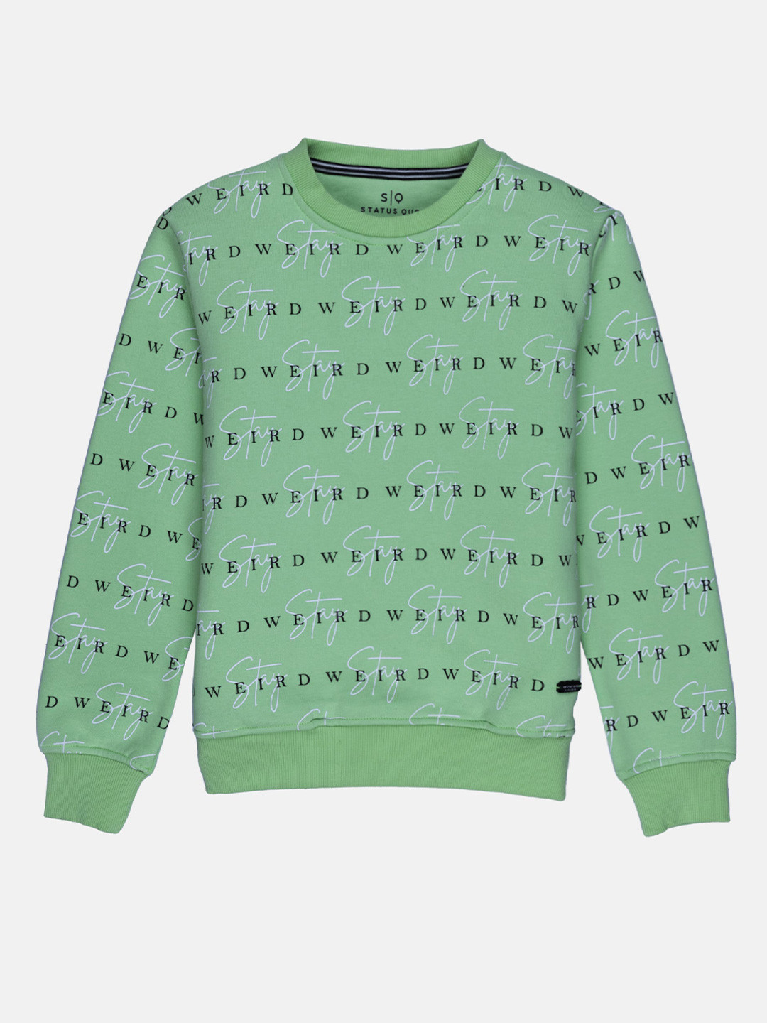 

Status Quo Boys Green Printed Sweatshirt