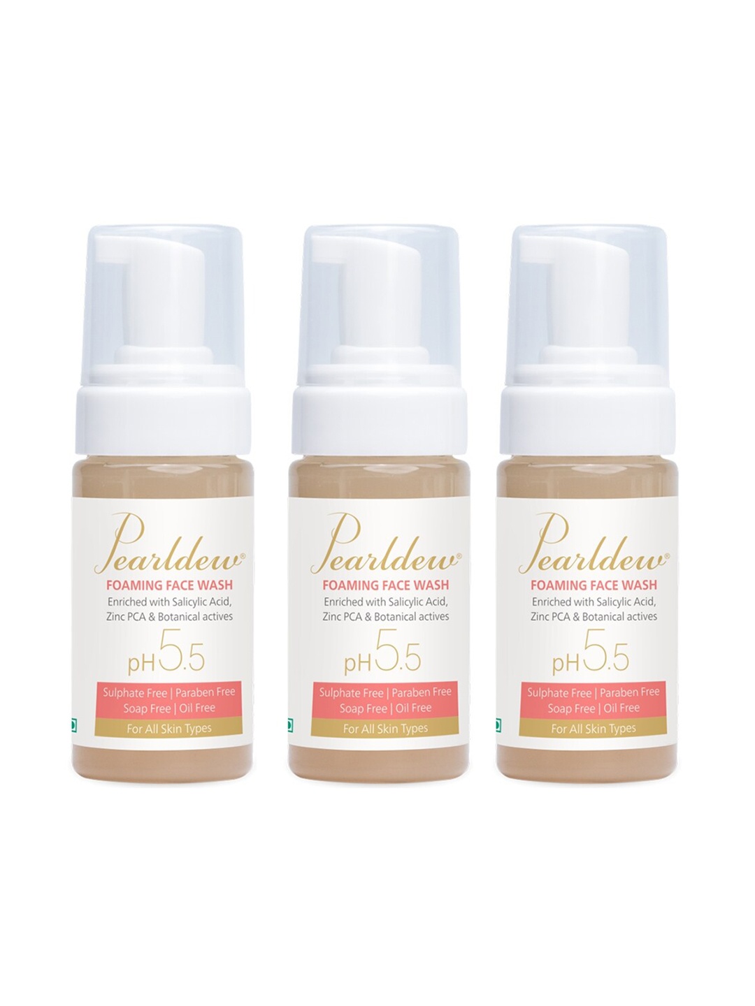 

Pearldew Set Of 3 Anti Acne & Anti Pimple Foaming Face Wash, Na