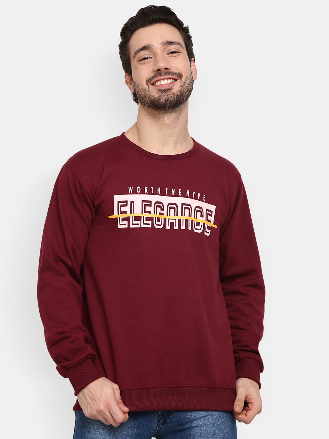 

V-Mart Men Red Sweatshirt