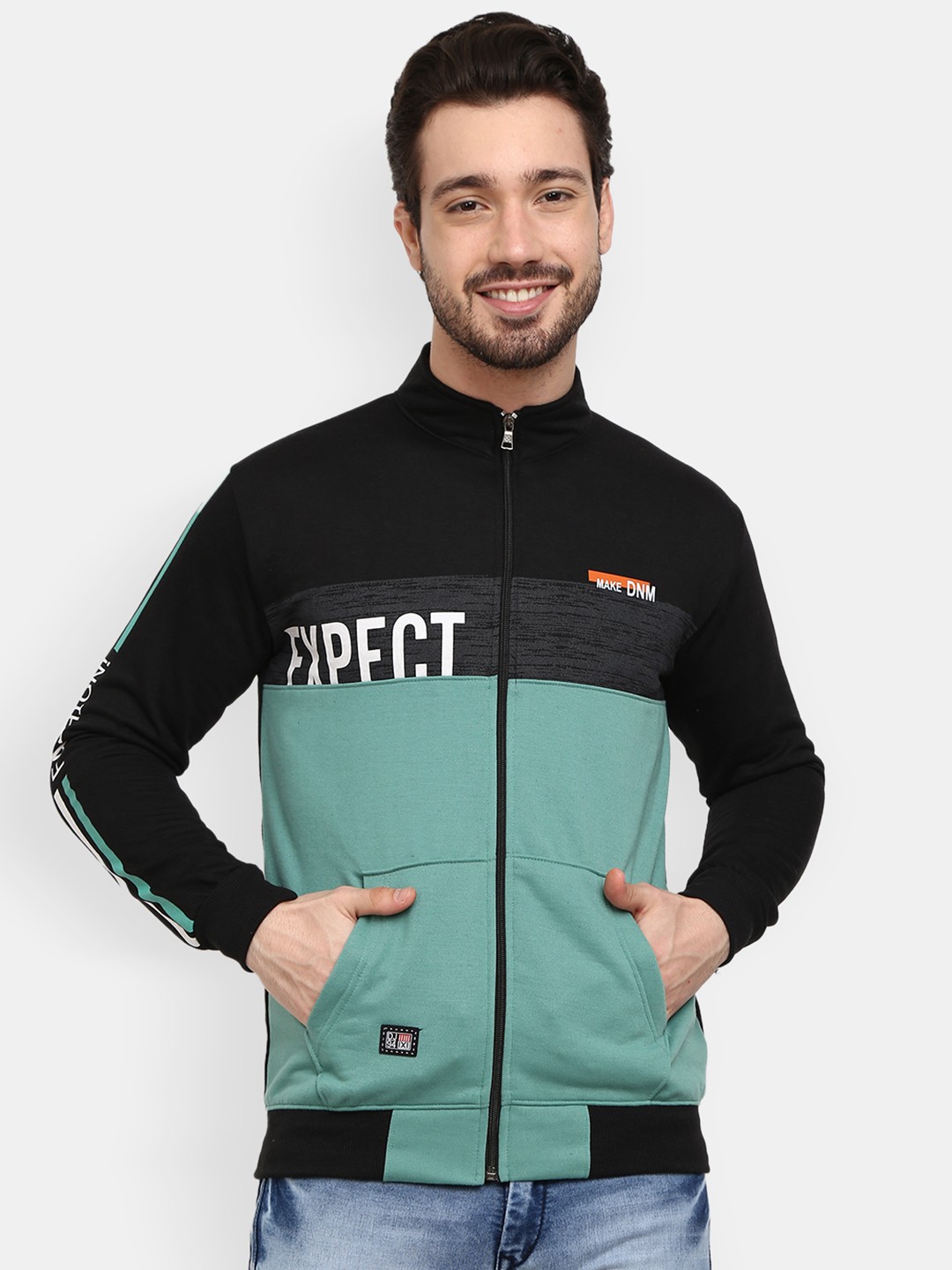 

V-Mart Men Sea Green Sweatshirt