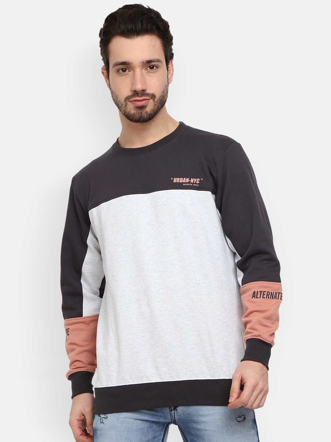 

V-Mart Men Beige Sweatshirt