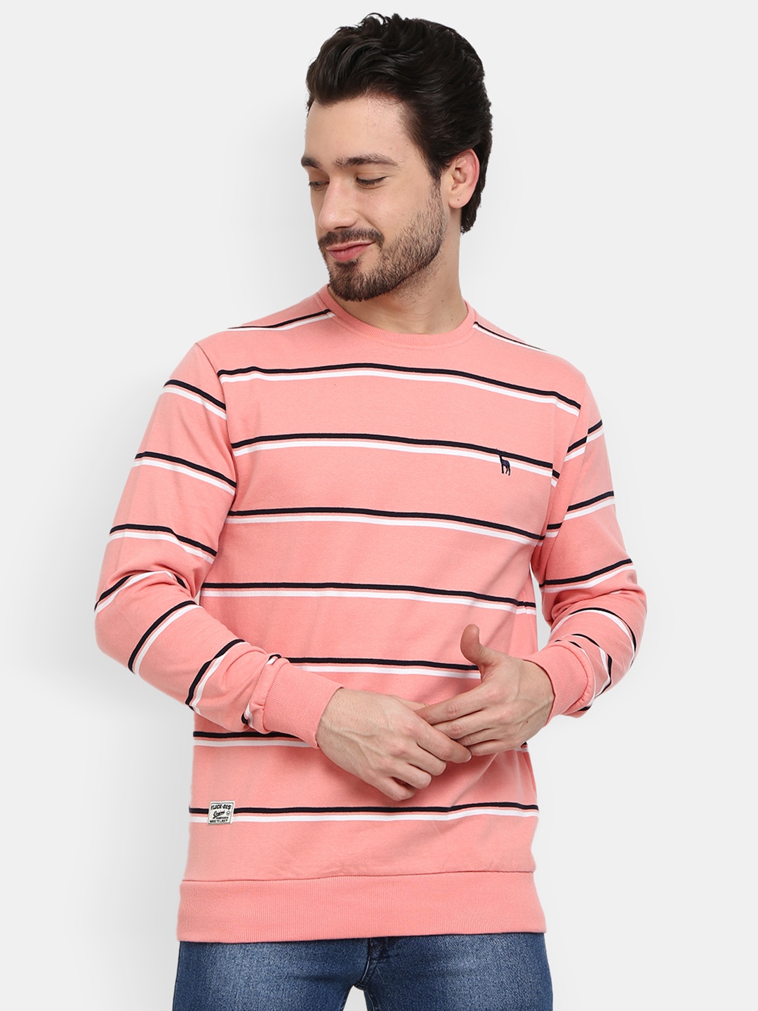 

V-Mart Men Pink Sweatshirt