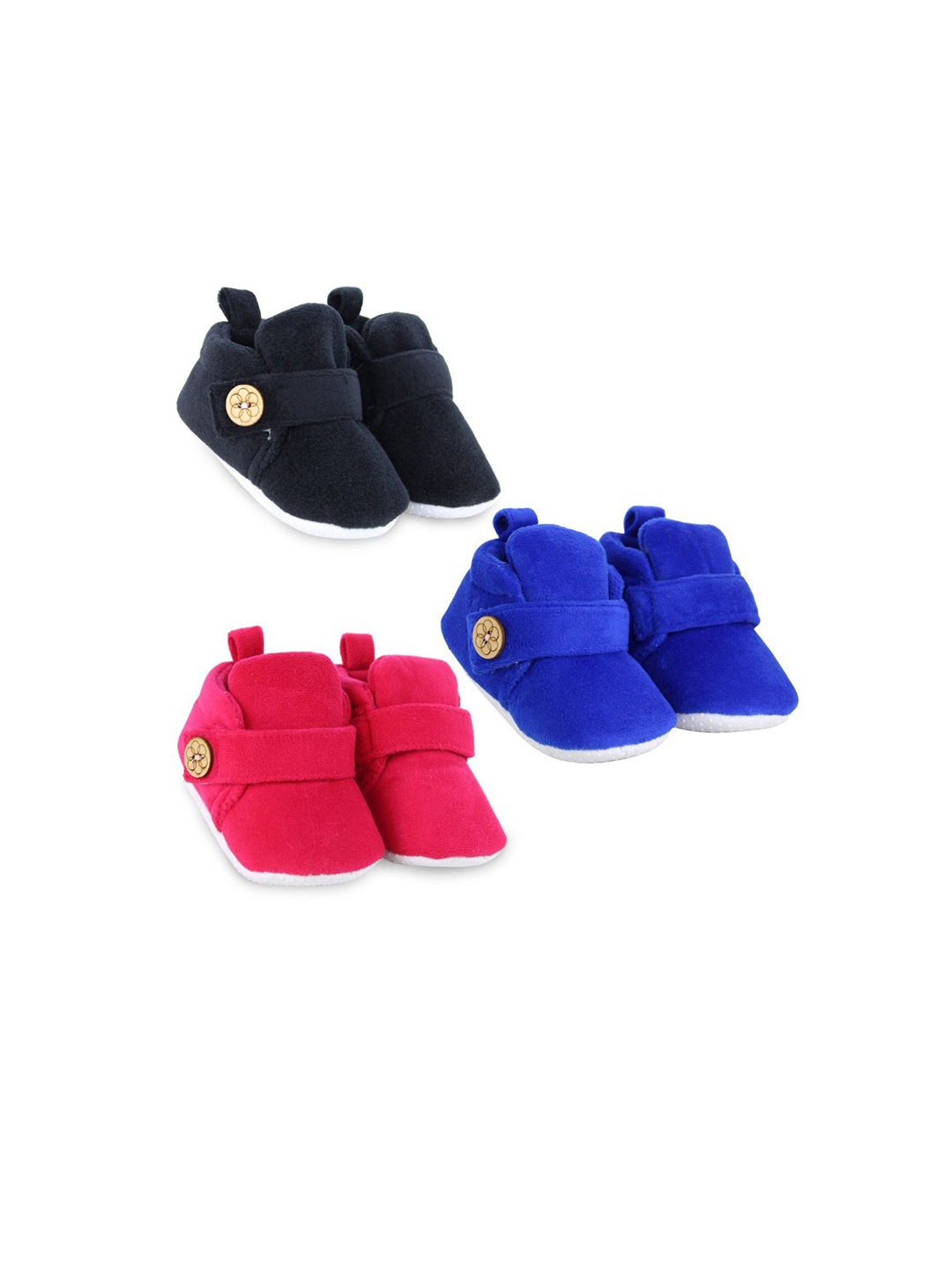 

BAESD Kids Round Toe Cotton Booties, Black