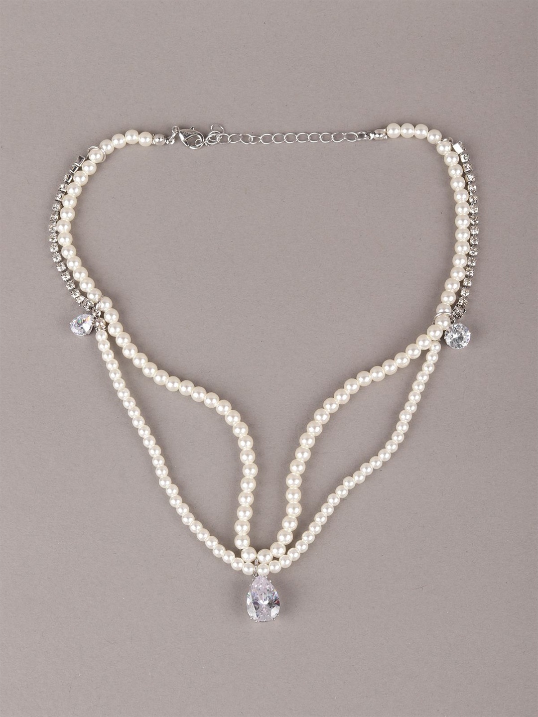 

ODETTE Pearl Beaded Necklace, White