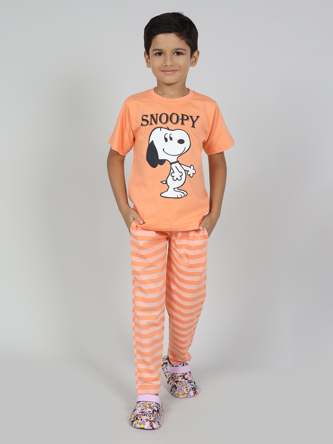 

Boys Character Printed Pure Cotton Clothing Set, Orange