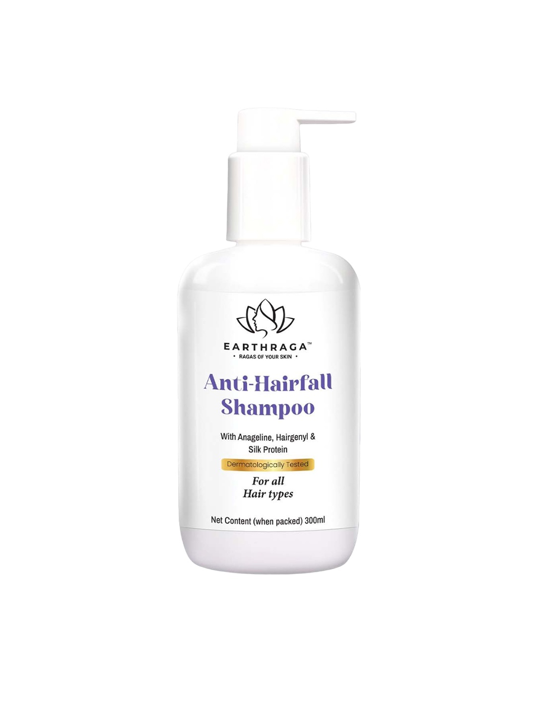 

Earthraga Anti Hairfall Shampoo With Silk Protein- 300 ml, White