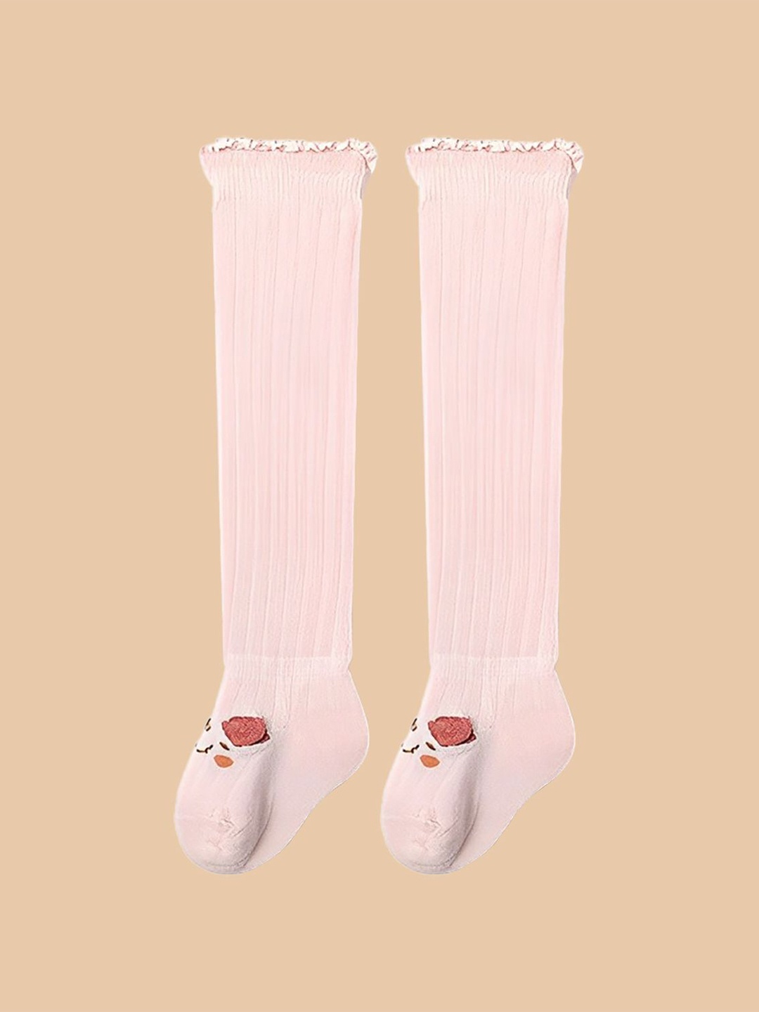 

SYGA Kids Patterned Above Knee-Length Socks, Pink