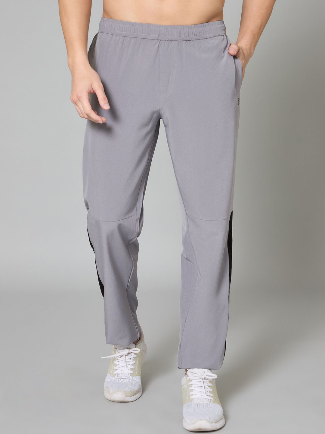 

TURNFIT Men Mid-Rise Regular Fit Running Track Pants, Grey