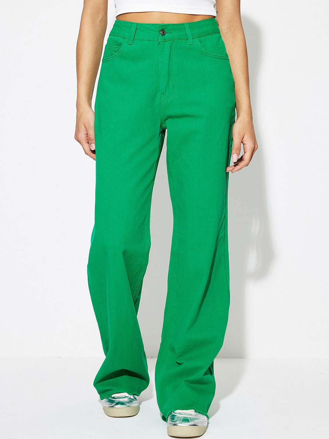 

StyleCast x Revolte Women High-Rise Regular Fit Jeans, Green