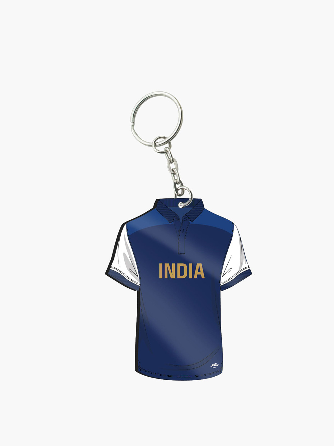 

FanCode Team India Olympic Logo Printed T-Shirt Wooden Keychain, Blue