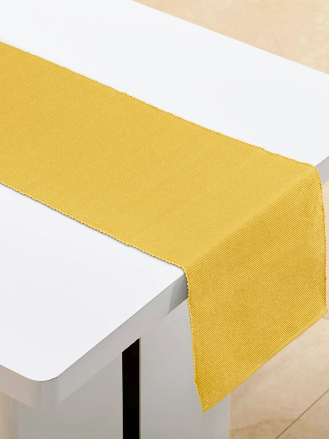 

Home Centre Yellow Ribbed Pure Cotton Table Runners